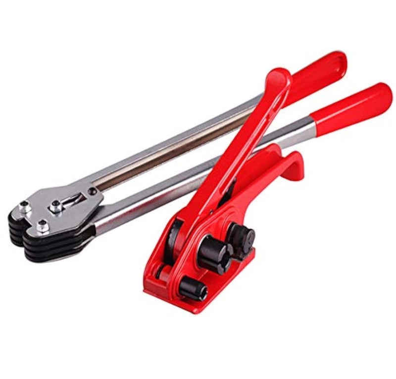 VOTOER Poly Strapping Tensioner Cutter and Sealer Manual Banding Tool Strapping Packing Kit Set for Width 1/2" -3/4" Polyproplyn and Polyester Plasticstrap Cord - Image 1